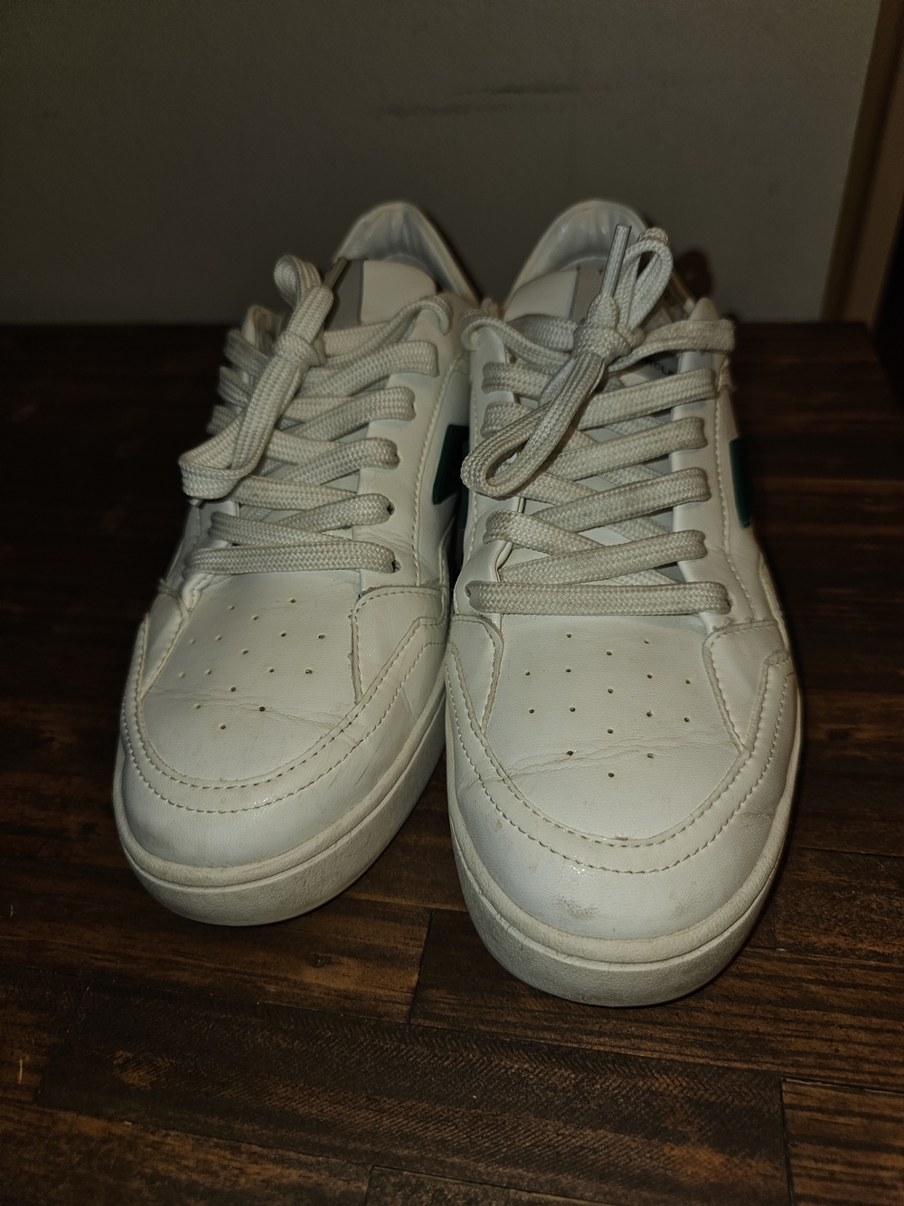 Thosand Fell Men's White Low-Top Leather Sneakers